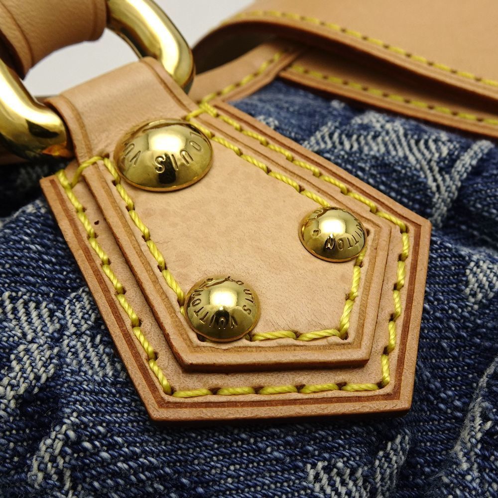Louis Vuitton Handbag Monogram Denim Pleaty Blue - Picture 7 of 8